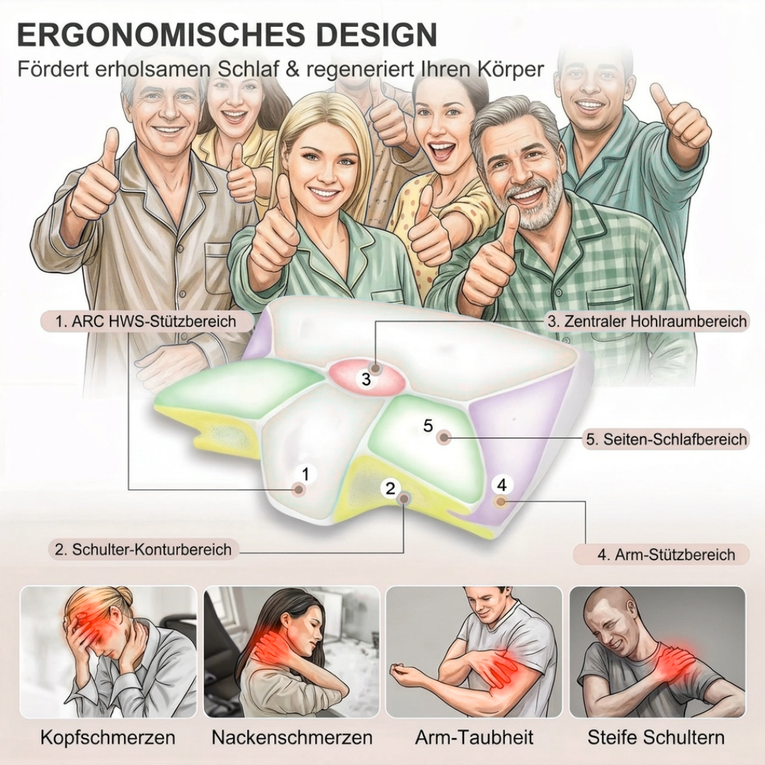 chilliva® Orthopädisches 4D Kopfkissen