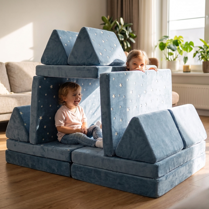 Spielcouch-Sofa für Kinder – 15-teiliges Set für Schlaf- und Spielbereich