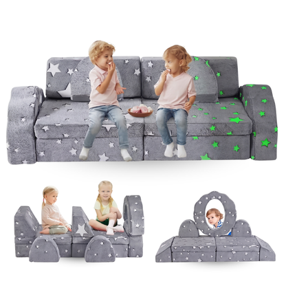 Spielcouch-Sofa für Kinder – 15-teiliges Set für Schlaf- und Spielbereich