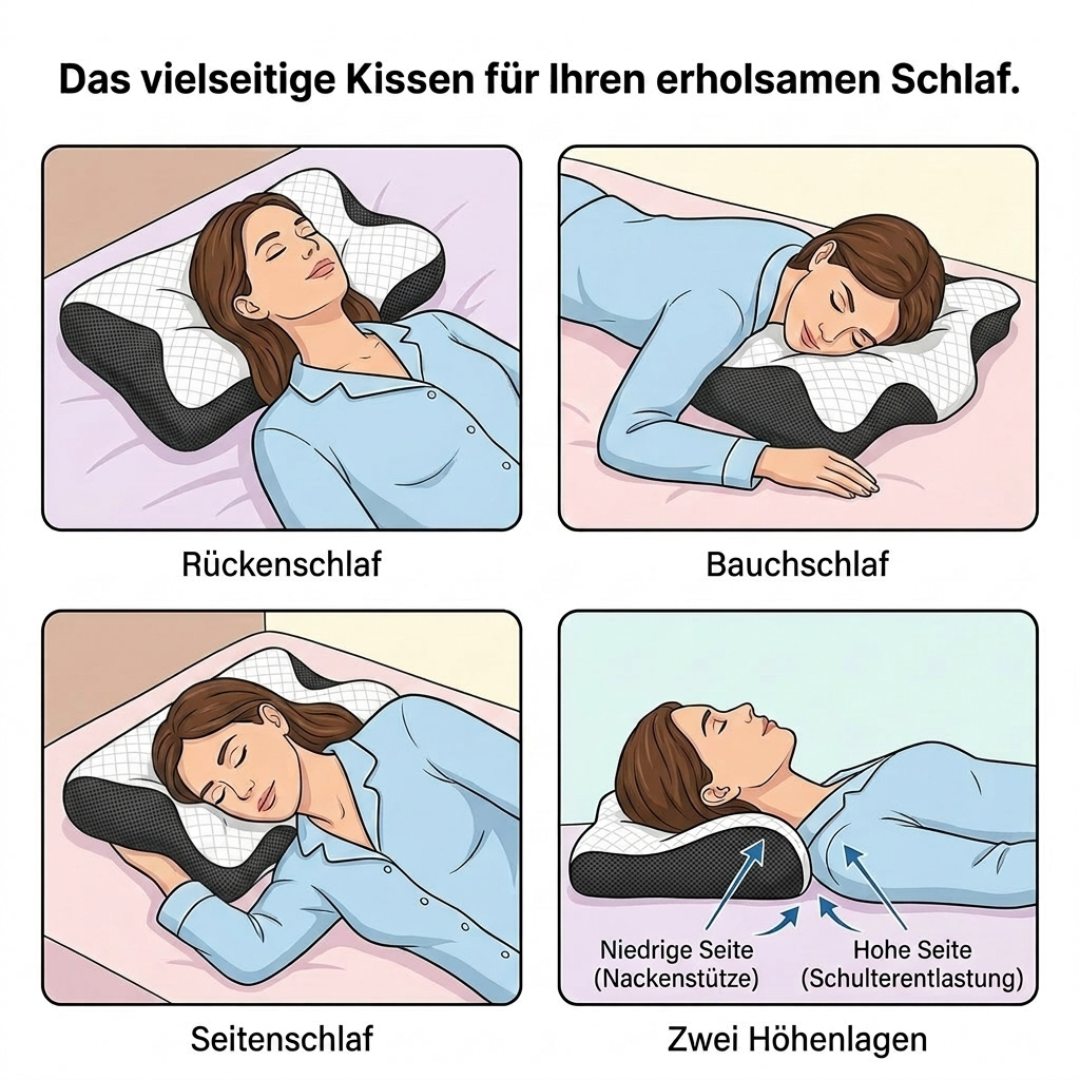 chilliva® Orthopädisches 4D Kopfkissen