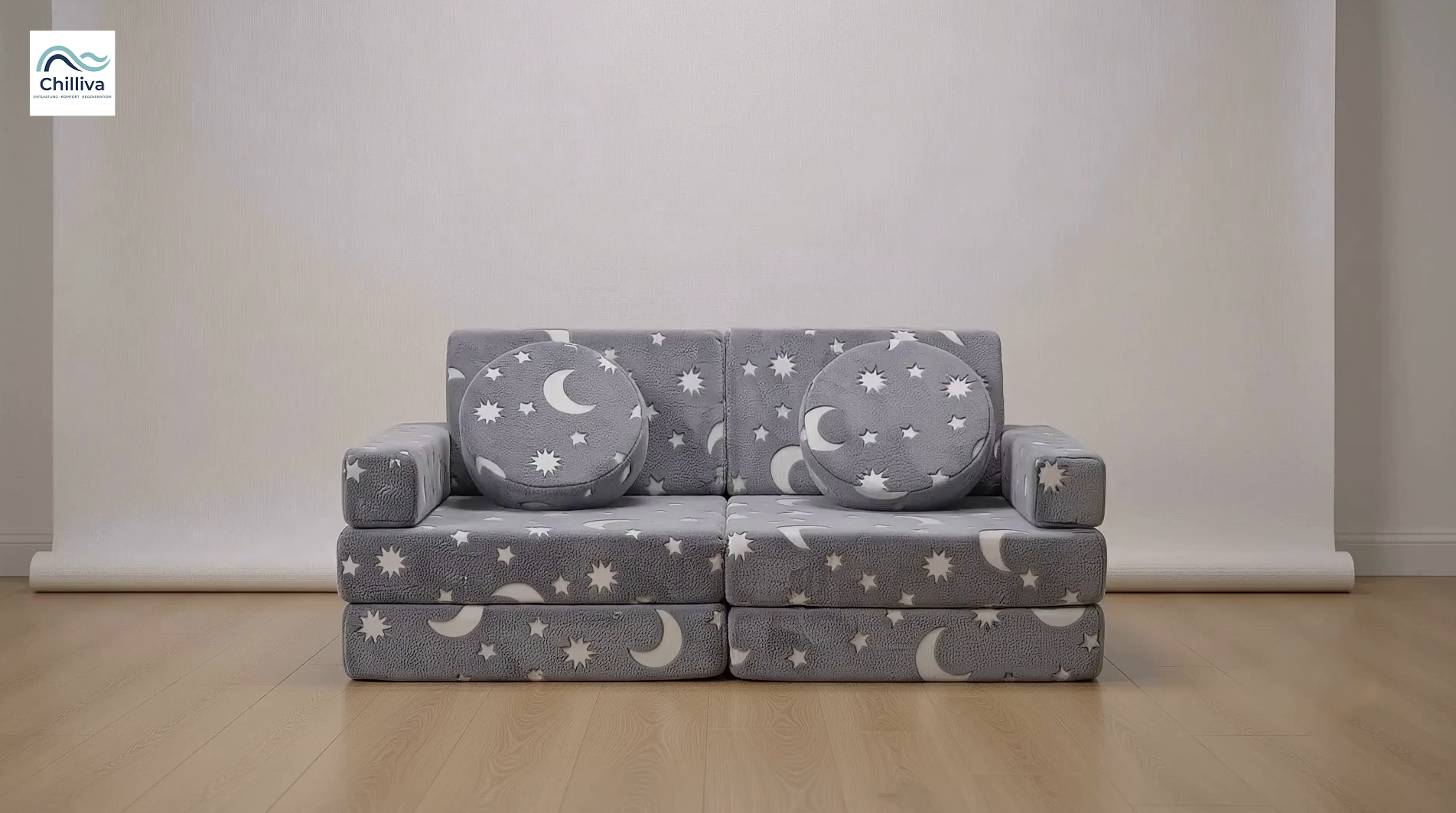 Video laden: Spielcouch-Sofa für Kinder – 15-teiliges Set für Schlaf- und Spielbereich