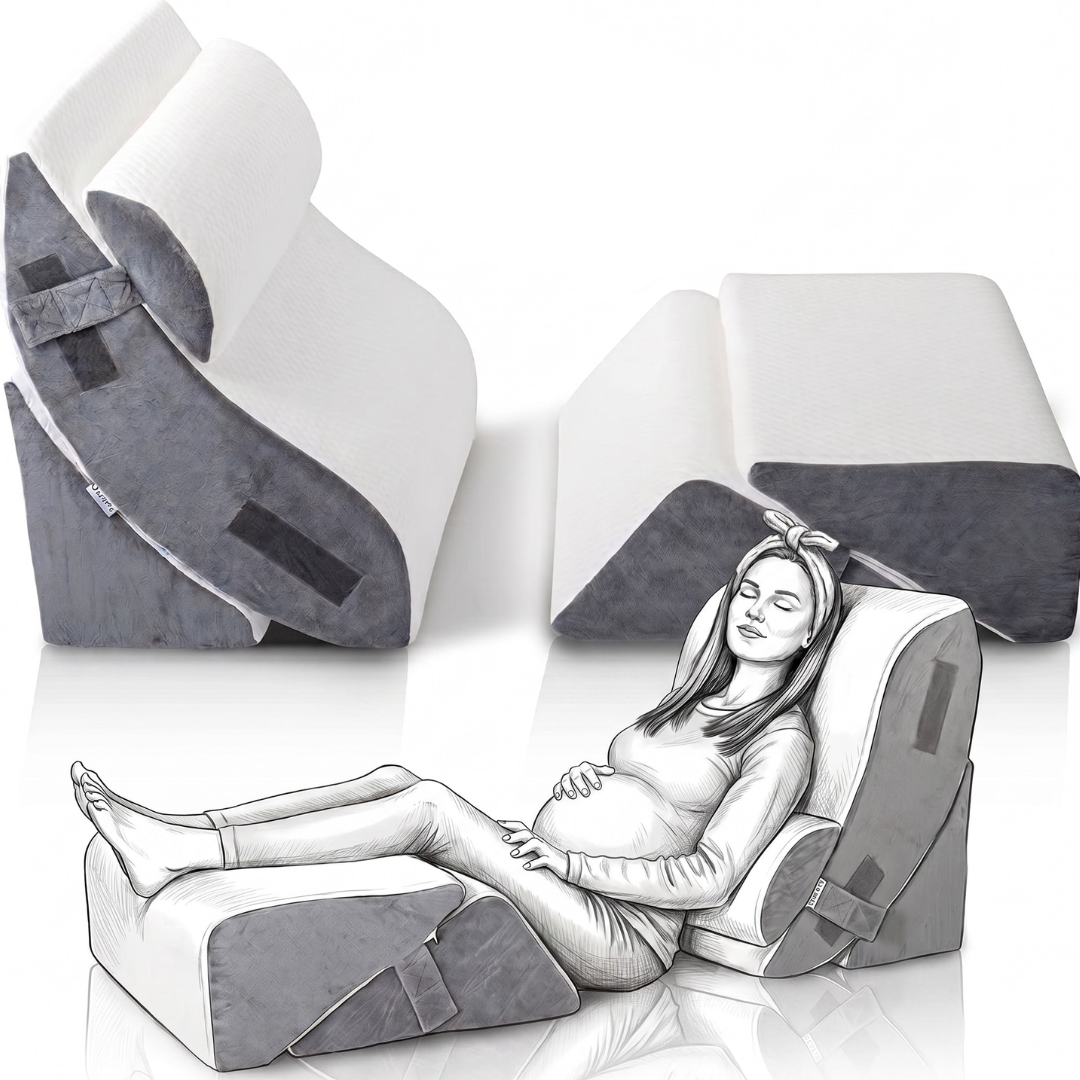 4-in-1 Ergonomie-Keilkissen: Rundum-Entlastung für Nacken, Rücken, Knie und Beine