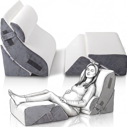 4-in-1 Ergonomie-Keilkissen: Rundum-Entlastung für Nacken, Rücken, Knie und Beine